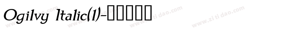 Ogilvy Italic(1)字体转换